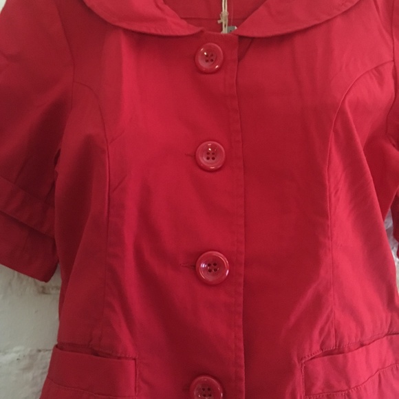 SOLD ANTHROPOLOGIE TULLE PETERPAN COLLAR PEACOAT - Picture 3 of 8